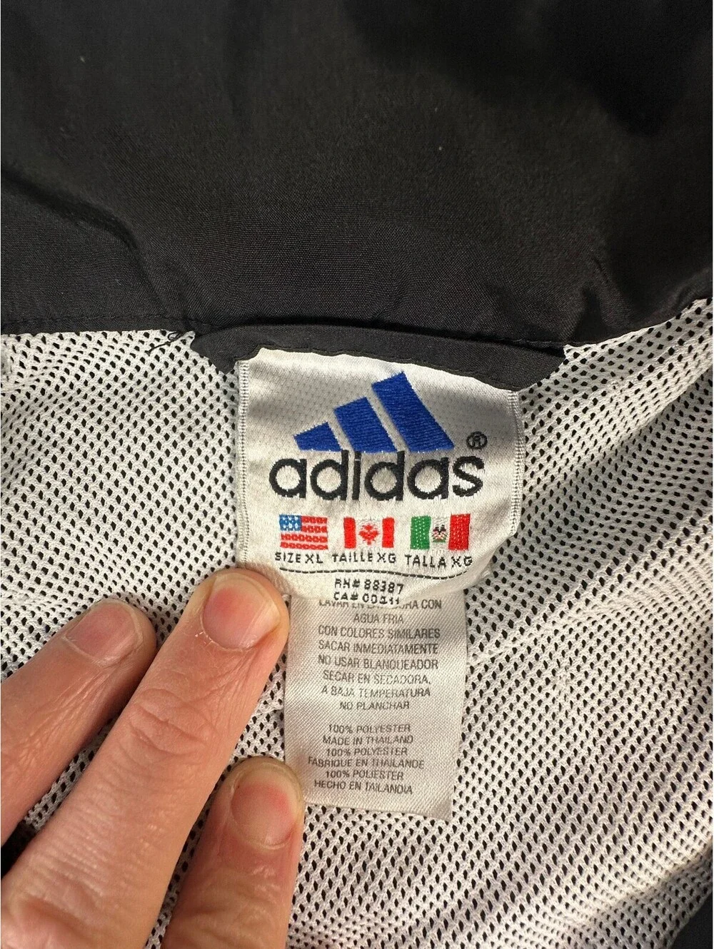 Vintage Adidas Men's Climalite Three-Stripe Vented Windbreaker Sz XL (137)